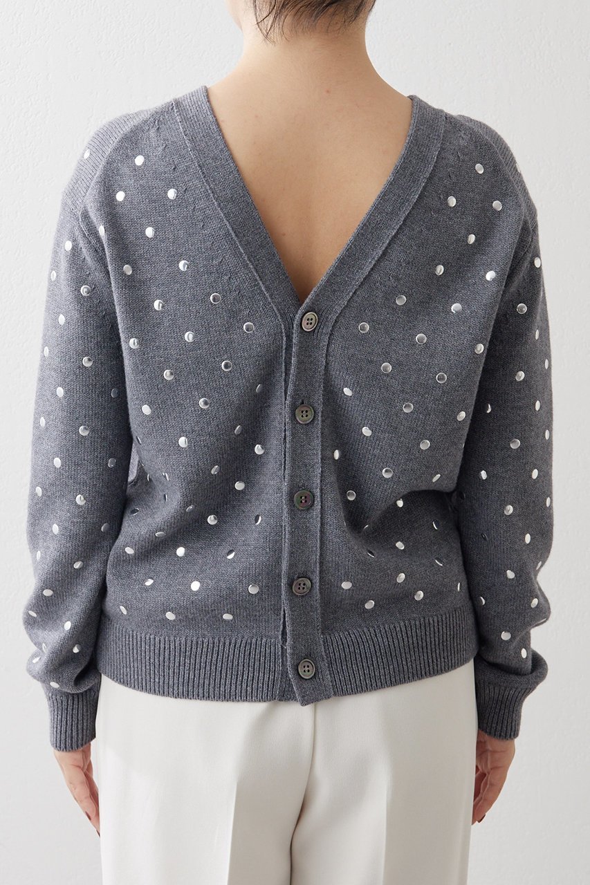 【ウィムガゼット/Whim Gazette】の【GEMINI】2wayメタルニットプルオーバー 人気、トレンドファッション・服の通販 founy(ファニー) 　ファッション　Fashion　レディースファッション　Fashion for Women　トップス・カットソー　Cut & Sew Tops　ニット　Knit Tops & Sweaters　カジュアルプルオーバー・ニットトップス　Pullovers & Knit Tops / Casual Pullovers　カーディガン　Cardigan, Knitwear　ドット　Polka Dot, Dot Pattern　フィット　Fit, Slim Fit　other-8|ID: prp329100004286081 ipo3291000000036098250