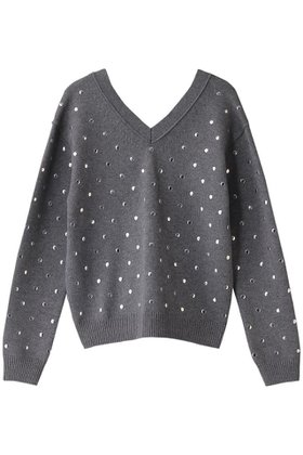 【ウィムガゼット/Whim Gazette】 【GEMINI】2wayメタルニットプルオーバー人気、トレンドファッション・服の通販 founy(ファニー) ファッション Fashion レディースファッション Fashion for Women トップス・カットソー Cut & Sew Tops ニット Knit Tops & Sweaters カジュアルプルオーバー・ニットトップス Pullovers & Knit Tops / Casual Pullovers カーディガン Cardigan, Knitwear ドット Polka Dot, Dot Pattern フィット Fit, Slim Fit |ID:prp329100004286081