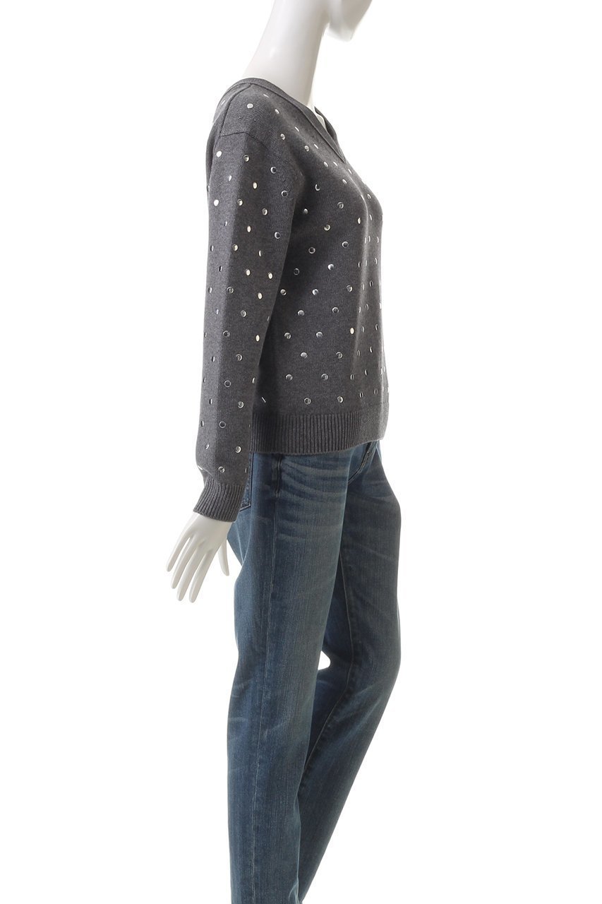 【ウィムガゼット/Whim Gazette】の【GEMINI】2wayメタルニットプルオーバー 人気、トレンドファッション・服の通販 founy(ファニー) 　ファッション　Fashion　レディースファッション　Fashion for Women　トップス・カットソー　Cut & Sew Tops　ニット　Knit Tops & Sweaters　カジュアルプルオーバー・ニットトップス　Pullovers & Knit Tops / Casual Pullovers　カーディガン　Cardigan, Knitwear　ドット　Polka Dot, Dot Pattern　フィット　Fit, Slim Fit　other-3|ID: prp329100004286081 ipo3291000000036798220