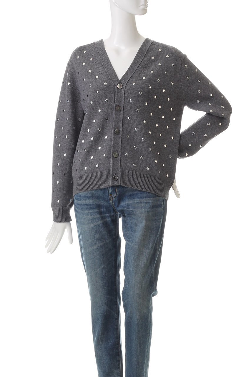 【ウィムガゼット/Whim Gazette】の【GEMINI】2wayメタルニットプルオーバー 人気、トレンドファッション・服の通販 founy(ファニー) 　ファッション　Fashion　レディースファッション　Fashion for Women　トップス・カットソー　Cut & Sew Tops　ニット　Knit Tops & Sweaters　カジュアルプルオーバー・ニットトップス　Pullovers & Knit Tops / Casual Pullovers　カーディガン　Cardigan, Knitwear　ドット　Polka Dot, Dot Pattern　フィット　Fit, Slim Fit　other-6|ID: prp329100004286081 ipo3291000000036798227