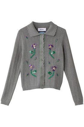 【ミュベール/MUVEIL】 フラワー刺しゅうカーディガン人気、トレンドファッション・服の通販 founy(ファニー) ファッション Fashion レディースファッション Fashion for Women トップス・カットソー Cut & Sew Tops ニット Knit Tops & Sweaters カーディガン・羽織り Layered Style Cardigans カーディガン Cardigan, Knitwear コレクション Collection, Seasonal Line コンパクト Compact, Small Size フラワー Flower, Floral ボトム Bottoms, Lower Wear モチーフ Motif, Design Theme レース Lace, Lace Fabric 羽織 Haori, Light Jacket |ID:prp329100004286086