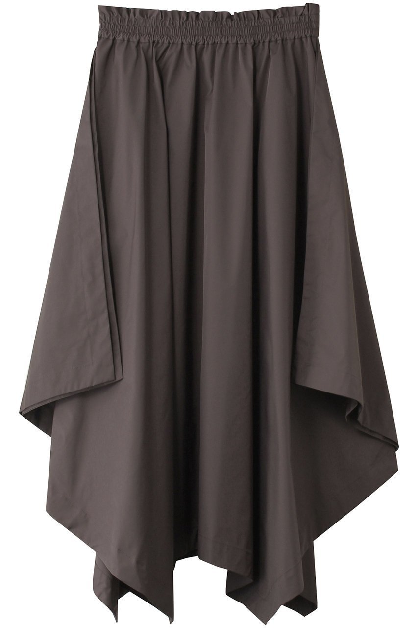 【ランバン オン ブルー/LANVIN en Bleu】のスクエアヘムタフタスカート インテリア・キッズ・メンズ・レディースファッション・服の通販 founy(ファニー) 　ファッション　Fashion　レディースファッション　Fashion for Women　スカート　Skirts　ロングスカート　Long Skirts / Maxi & Midi Skirts　エレガント 上品　Elegant　タフタ　Taffeta, Structured Fabric　ロング　Long, Long-Length　チャコールグレー|ID: prp329100004286101 ipo3291000000035693960