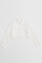 【メゾンスペシャル/MAISON SPECIAL】のLayered Sheer Fabric Short Length Shirt/シアーレイヤードショートシャツ WHT(ホワイト)|ID: prp329100004290053 ipo3291000000029770718