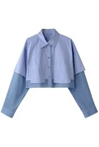 【メゾンスペシャル/MAISON SPECIAL】のLayered Sheer Fabric Short Length Shirt/シアーレイヤードショートシャツ BLU(ブルー)|ID: prp329100004290053 ipo3291000000035063251