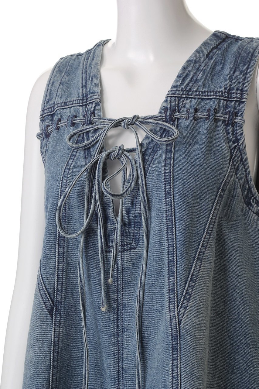 【メゾンスペシャル/MAISON SPECIAL】のDenim Mini Dress/デニムミニワンピース 人気、トレンドファッション・服の通販 founy(ファニー) 　ファッション　Fashion　レディースファッション　Fashion for Women　ワンピース　Dresses　フォーマル・パーティードレス・結婚式用ドレス　Elegant & Casual Dresses　チュニック　Tunic Tops & Dresses　インナー　Innerwear　キャミソール　Camisole, Spaghetti Strap Top　チュニック　Tunic, Long Top　デニム　Denim, Jeans Material　フレア　Flare, Flared　ボトム　Bottoms, Lower Wear　リボン　Ribbon, Bow　ロング　Long, Long-Length　other-5|ID: prp329100004290055 ipo3291000000032809281