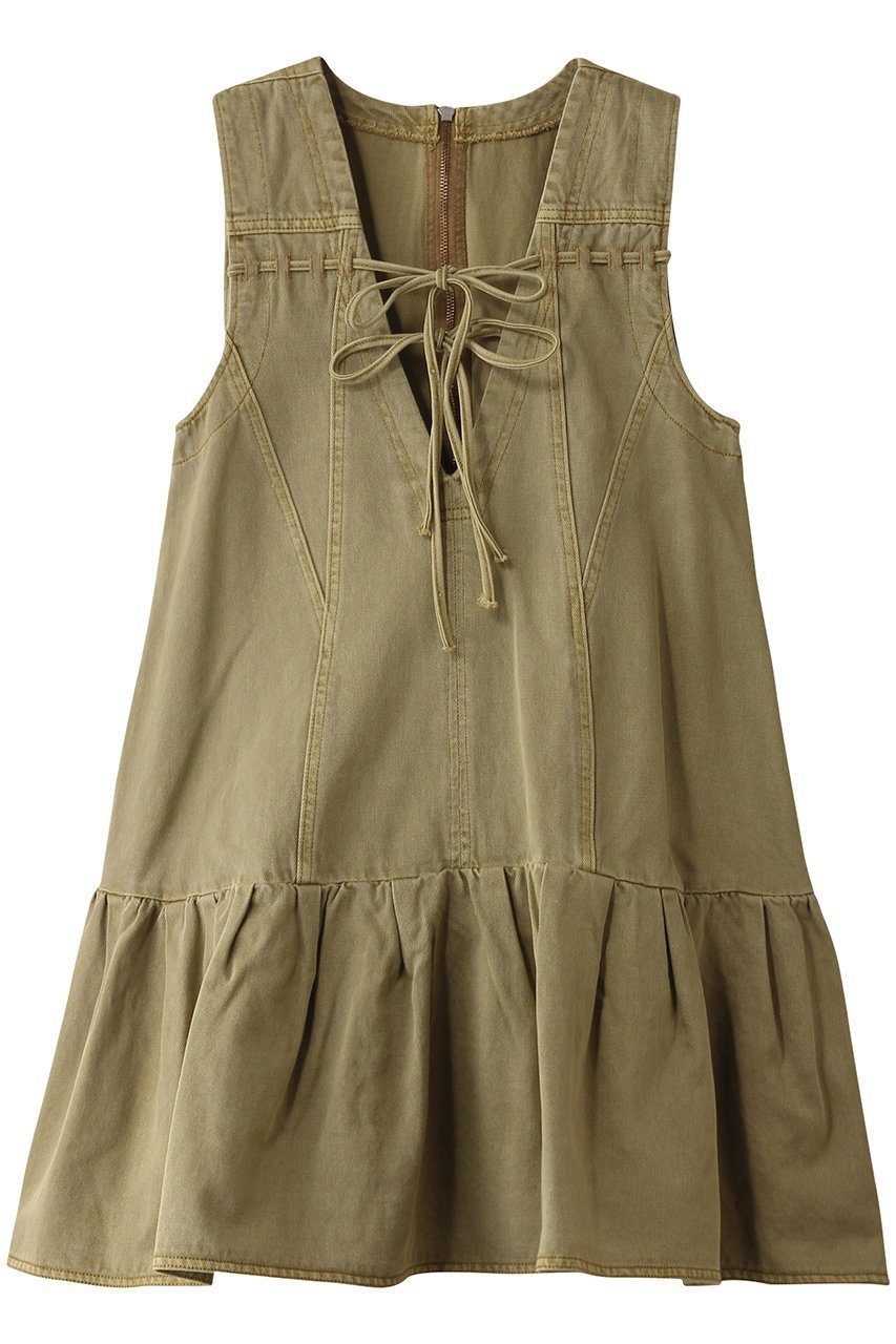【メゾンスペシャル/MAISON SPECIAL】のDenim Mini Dress/デニムミニワンピース インテリア・キッズ・メンズ・レディースファッション・服の通販 founy(ファニー) 　ファッション　Fashion　レディースファッション　Fashion for Women　ワンピース　Dresses　フォーマル・パーティードレス・結婚式用ドレス　Elegant & Casual Dresses　チュニック　Tunic Tops & Dresses　インナー　Innerwear　キャミソール　Camisole, Spaghetti Strap Top　チュニック　Tunic, Long Top　デニム　Denim, Jeans Material　フレア　Flare, Flared　ボトム　Bottoms, Lower Wear　リボン　Ribbon, Bow　ロング　Long, Long-Length　BGE(ベージュ)|ID: prp329100004290055 ipo3291000000035062157