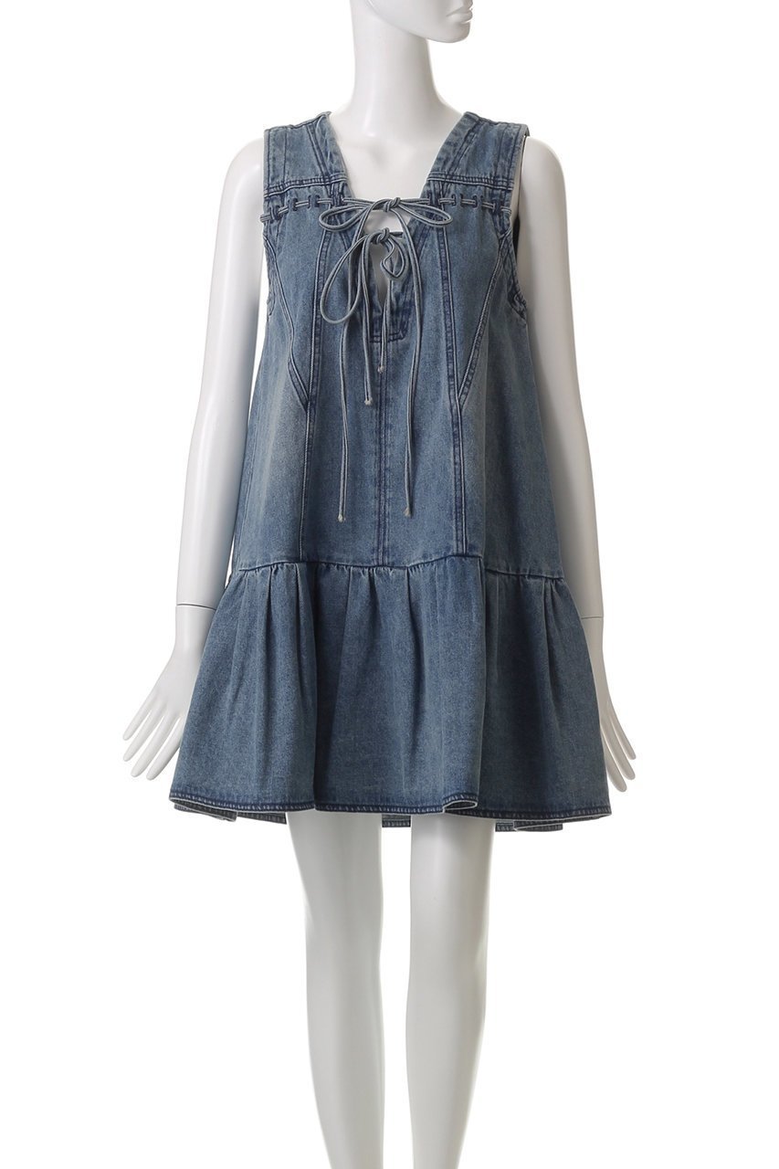 【メゾンスペシャル/MAISON SPECIAL】のDenim Mini Dress/デニムミニワンピース 人気、トレンドファッション・服の通販 founy(ファニー) 　ファッション　Fashion　レディースファッション　Fashion for Women　ワンピース　Dresses　フォーマル・パーティードレス・結婚式用ドレス　Elegant & Casual Dresses　チュニック　Tunic Tops & Dresses　インナー　Innerwear　キャミソール　Camisole, Spaghetti Strap Top　チュニック　Tunic, Long Top　デニム　Denim, Jeans Material　フレア　Flare, Flared　ボトム　Bottoms, Lower Wear　リボン　Ribbon, Bow　ロング　Long, Long-Length　other-2|ID: prp329100004290055 ipo3291000000035062160