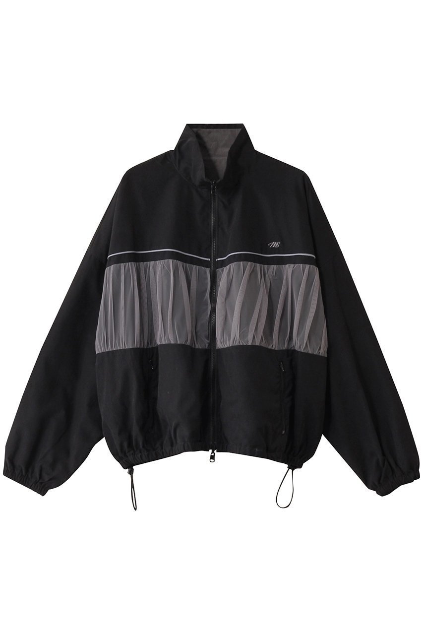 【メゾンスペシャル/MAISON SPECIAL】のReversible Tulle Docking Track Jacket/リバーシブルチュールドッキングトラックジャケット 人気、トレンドファッション・服の通販 founy(ファニー) 　ファッション　Fashion　レディースファッション　Fashion for Women　アウター　Coat / Outerwear Collection　レディースジャケット・軽アウター　Jackets　ジャケット　Jacket, Outerwear　チュール　Tulip, Tulip Motif　デニム　Denim, Jeans Material　トレンド　Trend, Trending Now　ドッキング　Docking, Mixed Material　ベロア　Velour, Soft Velvet　ワッシャー　Washer, Crinkled Finish　エレガント 上品　Elegant　 other-1|ID: prp329100004290057 ipo3291000000032920710