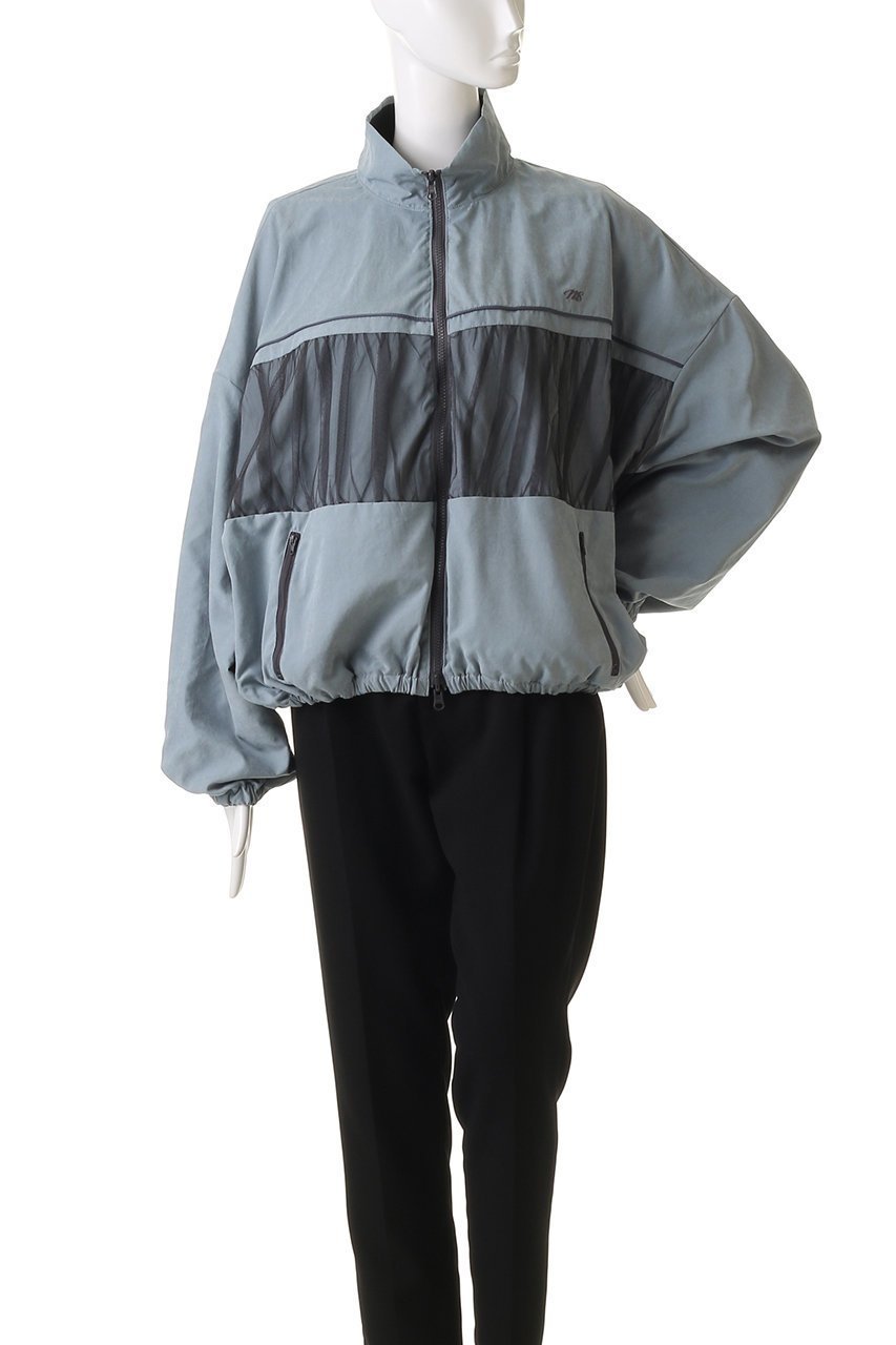 【メゾンスペシャル/MAISON SPECIAL】のReversible Tulle Docking Track Jacket/リバーシブルチュールドッキングトラックジャケット 人気、トレンドファッション・服の通販 founy(ファニー) 　ファッション　Fashion　レディースファッション　Fashion for Women　アウター　Coat / Outerwear Collection　レディースジャケット・軽アウター　Jackets　ジャケット　Jacket, Outerwear　チュール　Tulip, Tulip Motif　デニム　Denim, Jeans Material　トレンド　Trend, Trending Now　ドッキング　Docking, Mixed Material　ベロア　Velour, Soft Velvet　ワッシャー　Washer, Crinkled Finish　エレガント 上品　Elegant　other-6|ID: prp329100004290057 ipo3291000000032920784