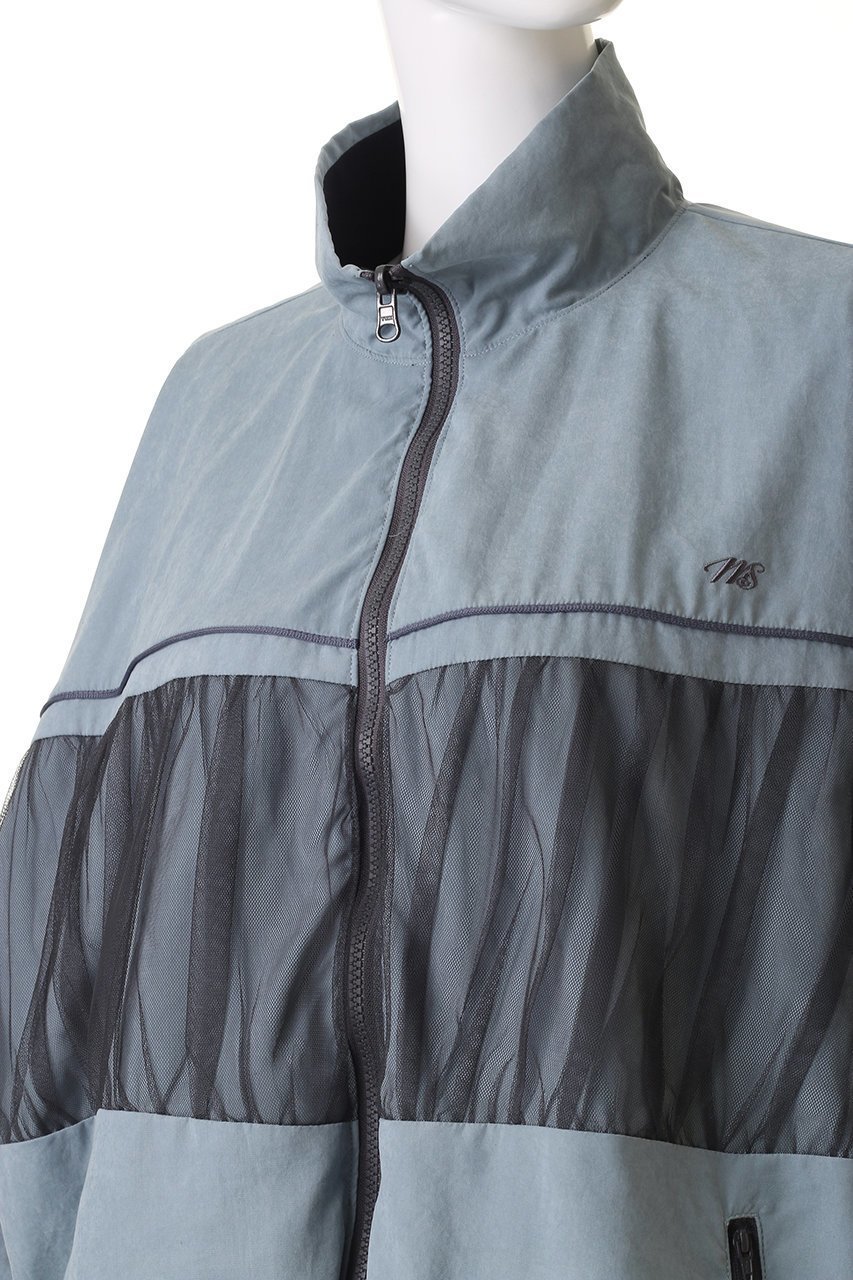 【メゾンスペシャル/MAISON SPECIAL】のReversible Tulle Docking Track Jacket/リバーシブルチュールドッキングトラックジャケット 人気、トレンドファッション・服の通販 founy(ファニー) 　ファッション　Fashion　レディースファッション　Fashion for Women　アウター　Coat / Outerwear Collection　レディースジャケット・軽アウター　Jackets　ジャケット　Jacket, Outerwear　チュール　Tulip, Tulip Motif　デニム　Denim, Jeans Material　トレンド　Trend, Trending Now　ドッキング　Docking, Mixed Material　ベロア　Velour, Soft Velvet　ワッシャー　Washer, Crinkled Finish　エレガント 上品　Elegant　other-5|ID: prp329100004290057 ipo3291000000034535726