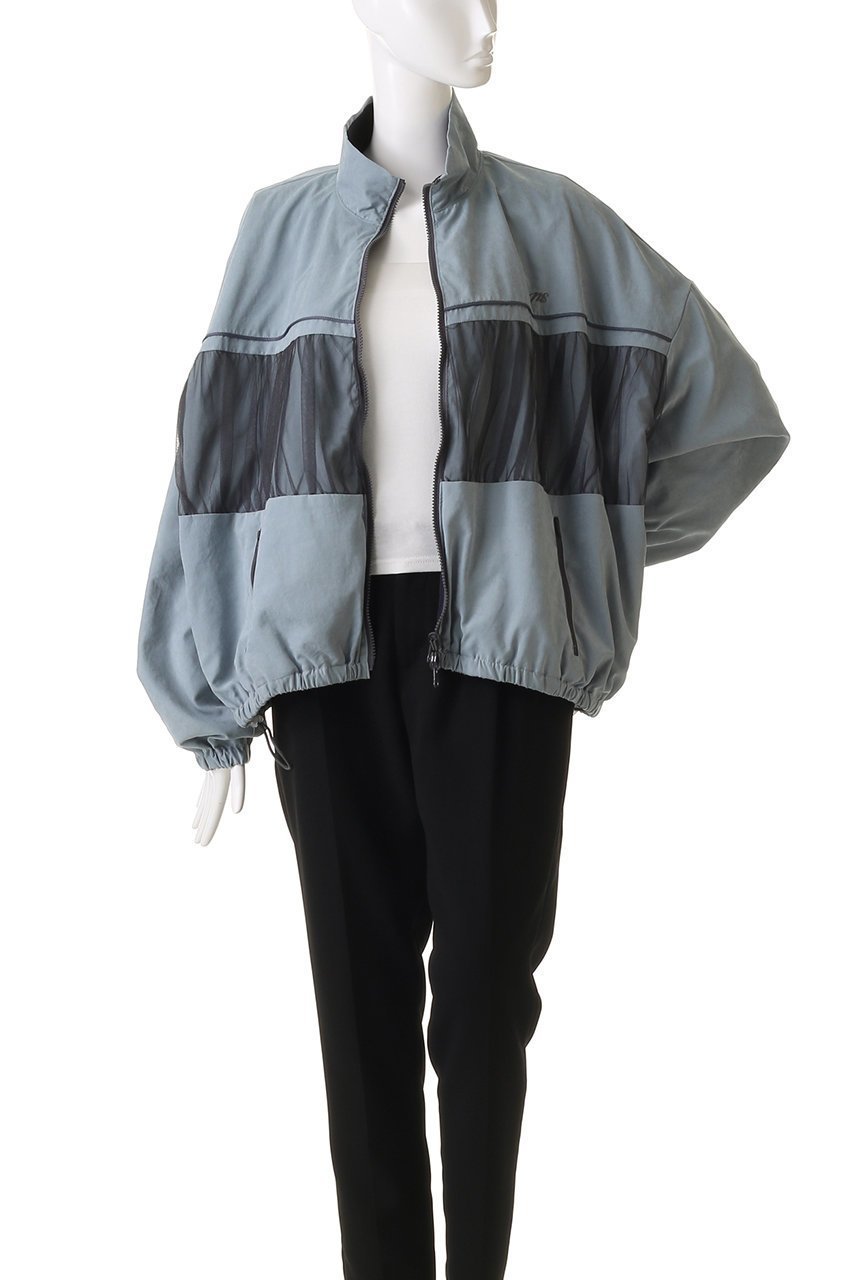 【メゾンスペシャル/MAISON SPECIAL】のReversible Tulle Docking Track Jacket/リバーシブルチュールドッキングトラックジャケット 人気、トレンドファッション・服の通販 founy(ファニー) 　ファッション　Fashion　レディースファッション　Fashion for Women　アウター　Coat / Outerwear Collection　レディースジャケット・軽アウター　Jackets　ジャケット　Jacket, Outerwear　チュール　Tulip, Tulip Motif　デニム　Denim, Jeans Material　トレンド　Trend, Trending Now　ドッキング　Docking, Mixed Material　ベロア　Velour, Soft Velvet　ワッシャー　Washer, Crinkled Finish　エレガント 上品　Elegant　other-8|ID: prp329100004290057 ipo3291000000034535731