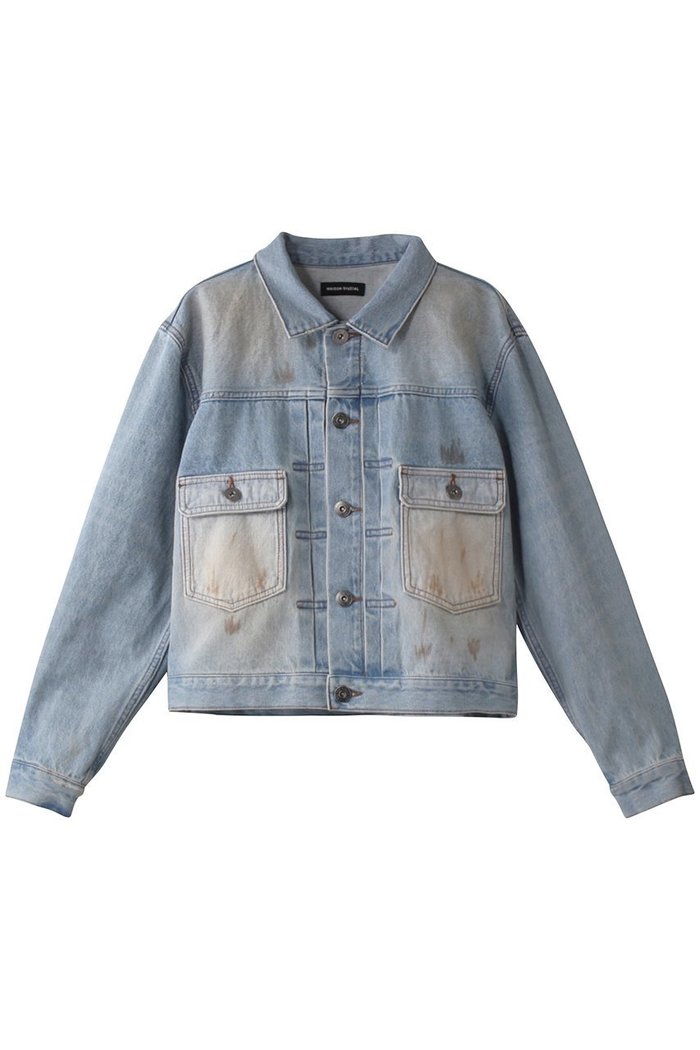 【メゾンスペシャル/MAISON SPECIAL】のMud Draw Ring Die Denim Jacket/マッドダイリングデニムジャケット インテリア・キッズ・メンズ・レディースファッション・服の通販 founy(ファニー) https://founy.com/ ファッション Fashion レディースファッション Fashion for Women アウター Coat / Outerwear Collection レディースジャケット・軽アウター Jackets デニムジャケット / カジュアルアウター Denim Jackets インナー Innerwear ヴィンテージ Vintage Style シンプル Simple, Minimal ジャケット Jacket, Outerwear スタイリッシュ Stylish, Fashionable セットアップ Set-Up, Coordinated Outfit デニム Denim, Jeans Material フィット Fit, Slim Fit フロント Front, Front Design ポケット Pocket, Pocket Detail ロング Long, Long-Length 冬 Winter / This Winter |ID: prp329100004290058 ipo3291000000035065090