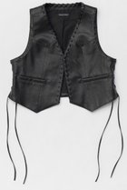 【メゾンスペシャル/MAISON SPECIAL】のLace Up Short Length Vegan Leather Vest/レースアップショートヴィーガンレザーベスト BLK(ブラック)|ID:prp329100004290060