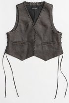 【メゾンスペシャル/MAISON SPECIAL】のLace Up Short Length Vegan Leather Vest/レースアップショートヴィーガンレザーベスト BRN(ブラウン)|ID:prp329100004290060