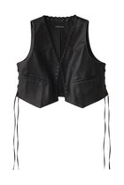 【メゾンスペシャル/MAISON SPECIAL】のLace Up Short Length Vegan Leather Vest/レースアップショートヴィーガンレザーベスト BLK(ブラック)|ID: prp329100004290060 ipo3291000000032913074
