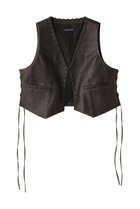 【メゾンスペシャル/MAISON SPECIAL】のLace Up Short Length Vegan Leather Vest/レースアップショートヴィーガンレザーベスト BRN(ブラウン)|ID: prp329100004290060 ipo3291000000032913081
