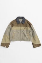 【メゾンスペシャル/MAISON SPECIAL】のAging Processing Color Block Oxford Jacket/エイジングカラーブロックオックスジャケット KHK(カーキ)|ID:prp329100004290061