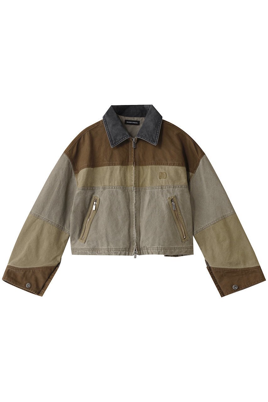 【メゾンスペシャル/MAISON SPECIAL】のAging Processing Color Block Oxford Jacket/エイジングカラーブロックオックスジャケット インテリア・キッズ・メンズ・レディースファッション・服の通販 founy(ファニー) 　ファッション　Fashion　レディースファッション　Fashion for Women　アウター　Coat / Outerwear Collection　レディースジャケット・軽アウター　Jackets　ヴィンテージ　Vintage Style　シンプル　Simple, Minimal　ジャケット　Jacket, Outerwear　トリプル　Triple, Three Layers　ブロック　Block, Solid Block Pattern　プリーツ　Pleats, Pleated　ワーク　Workwear, Utility Style　おすすめ　Recommended / Our Picks　KHK(カーキ)|ID: prp329100004290061 ipo3291000000035637375
