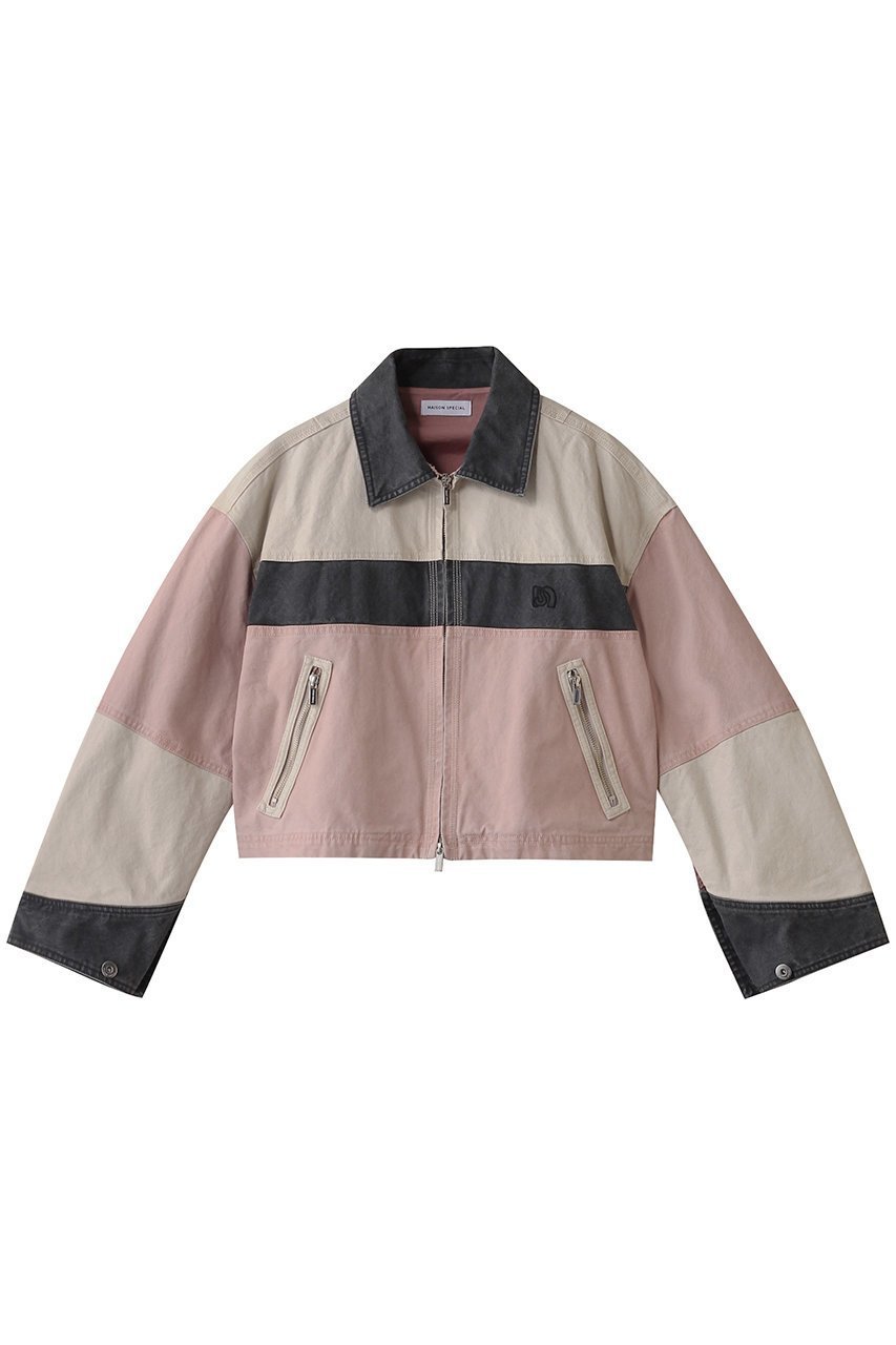 【メゾンスペシャル/MAISON SPECIAL】のAging Processing Color Block Oxford Jacket/エイジングカラーブロックオックスジャケット インテリア・キッズ・メンズ・レディースファッション・服の通販 founy(ファニー) 　ファッション　Fashion　レディースファッション　Fashion for Women　アウター　Coat / Outerwear Collection　レディースジャケット・軽アウター　Jackets　ヴィンテージ　Vintage Style　シンプル　Simple, Minimal　ジャケット　Jacket, Outerwear　トリプル　Triple, Three Layers　ブロック　Block, Solid Block Pattern　プリーツ　Pleats, Pleated　ワーク　Workwear, Utility Style　おすすめ　Recommended / Our Picks　PNK(ピンク)|ID: prp329100004290061 ipo3291000000035637376