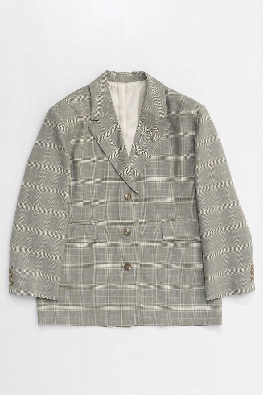 【メゾンスペシャル/MAISON SPECIAL】のBrooch Jacket/ブローチジャケット インテリア・キッズ・メンズ・レディースファッション・服の通販 founy(ファニー) 　ファッション　Fashion　レディースファッション　Fashion for Women　アウター　Coat / Outerwear Collection　レディースジャケット・軽アウター　Jackets　おすすめ　Recommended / Our Picks　ジャケット　Jacket, Outerwear　ティアードスカート　Tiered Skirt, Flounced Skirt　ブローチ　Brooch, Pin Brooch　レース　Lace, Lace Fabric　エレガント 上品　Elegant　春　Spring　GRY(グレー)|ID: prp329100004290064 ipo3291000000032914893