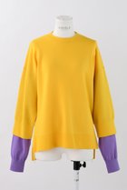 【エンフォルド/ENFOLD】のレイヤードニット P.O/プルオーバー イエロー|ID: prp329100004290067 ipo3291000000032960415