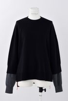 【エンフォルド/ENFOLD】のレイヤードニット P.O/プルオーバー ダークネイビー|ID: prp329100004290067 ipo3291000000032960419