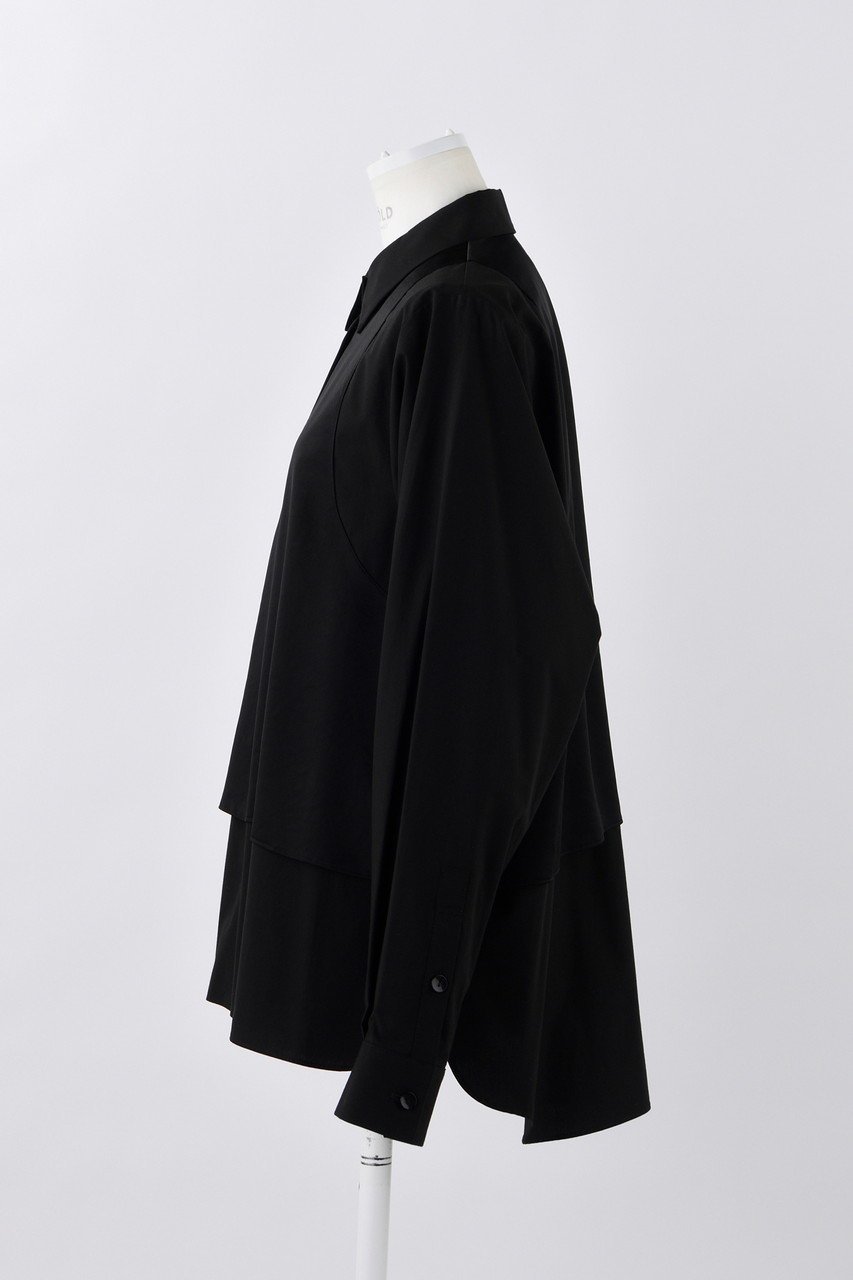 【エンフォルド/ENFOLD】のタイプライター レイヤーライク SH/シャツ 人気、トレンドファッション・服の通販 founy(ファニー) 　ファッション　Fashion　レディースファッション　WOMEN　トップス・カットソー　Tops/Tshirt　シャツ/ブラウス　Shirts/Blouses　おすすめ　Recommend　サテン　Satin　シンプル　Simple　ジャケット　Jacket　スタンダード　Standard　スリーブ　Sleeve　タイプライター　Typewriter　タンク　Tank　バルーン　Balloon　ロング　Long　other-2|ID: prp329100004290068 ipo3291000000031370227