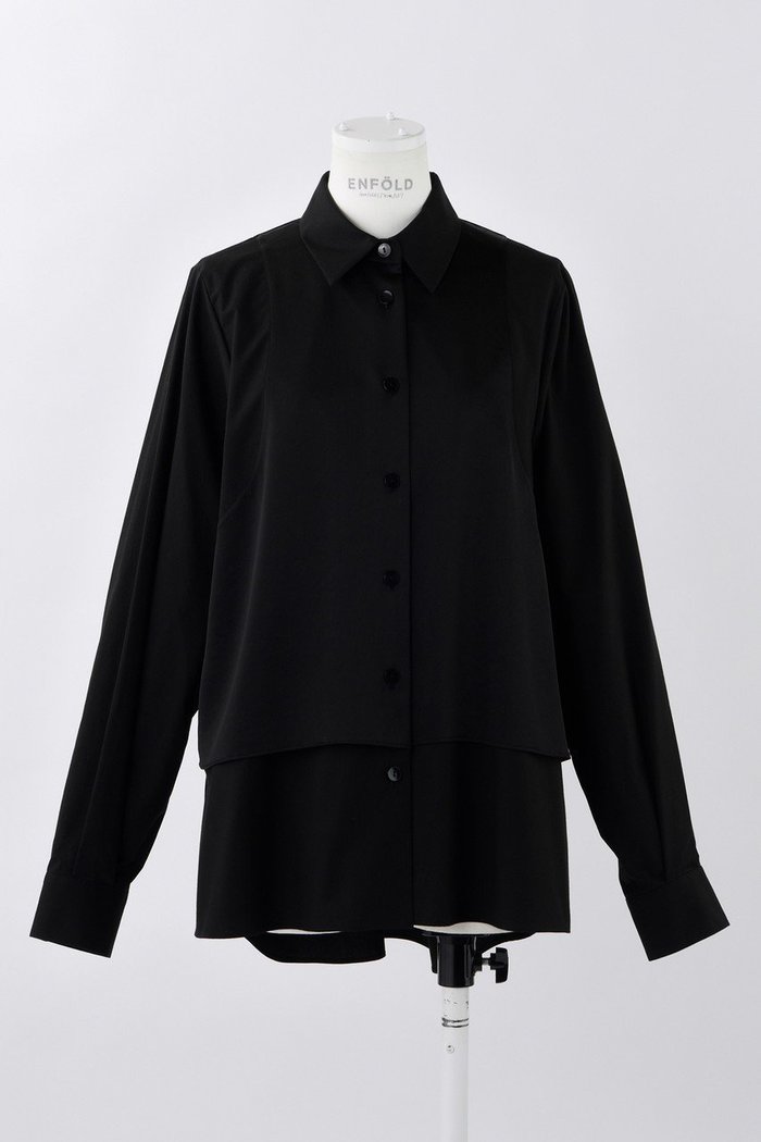 【エンフォルド/ENFOLD】のタイプライター レイヤーライク SH/シャツ インテリア・キッズ・メンズ・レディースファッション・服の通販 founy(ファニー) https://founy.com/ ファッション Fashion レディースファッション Fashion for Women トップス・カットソー Cut & Sew Tops シャツ・ブラウス・オフィスカジュアル Elegant Blouses & Button-Ups おすすめ Recommended / Our Picks サテン Satin, Glossy Fabric シンプル Simple, Minimal ジャケット Jacket, Outerwear スタンダード Standard, Basic スリーブ Sleeve, Long Sleeve / Short Sleeve タイプライター Typewriter Fabric, Crisp Cotton タンク Tank Top, Sleeveless Top バルーン Balloon, Balloon Silhouette ロング Long, Long-Length |ID: prp329100004290068 ipo3291000000036071864