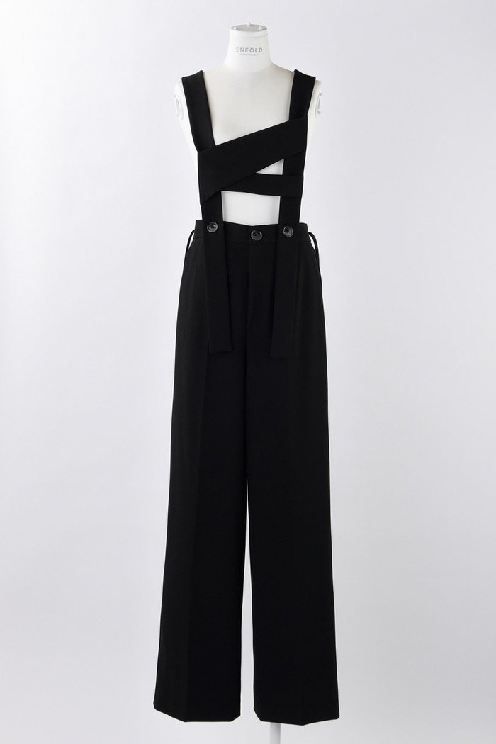 【エンフォルド/ENFOLD】のダブルクロス ワイドサロペット インテリア・キッズ・メンズ・レディースファッション・服の通販 founy(ファニー) https://founy.com/ ファッション Fashion レディースファッション Fashion for Women パンツ Pants & Trousers サロペット Overalls, Salopette センター Center, Center Line ダブル Double, Double-Breasted リラックス Relax, Relaxed Fit ルーズ Loose, Oversized |ID: prp329100004290071 ipo3291000000035675865