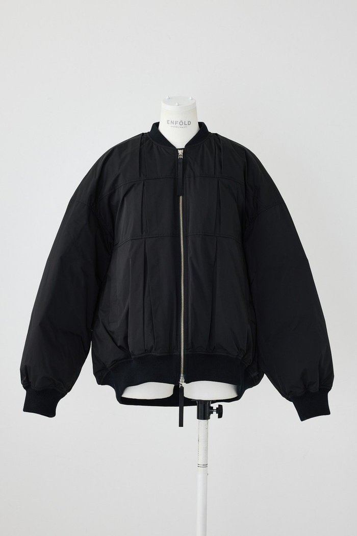 【エンフォルド/ENFOLD】のSOLOTEXツイル タックMA-1ブルゾン インテリア・キッズ・メンズ・レディースファッション・服の通販 founy(ファニー) https://founy.com/ ファッション Fashion レディースファッション Fashion for Women アウター Coat / Outerwear Collection レディースジャケット・軽アウター Jackets ブルゾンジャケット・スポーティアウター Blouson Jackets MA-1ジャケット MA-1 Bomber Jackets / Flight Jackets ジャケット Jacket, Outerwear タフタ Taffeta, Structured Fabric ダウン Down, Puffer ツイル Twist, Twisted Detail ブルゾン Blouson, Bomber Jacket ボックス Boxy, Box Shape 今季 This Season, Current Season |ID: prp329100004290075 ipo3291000000032932260