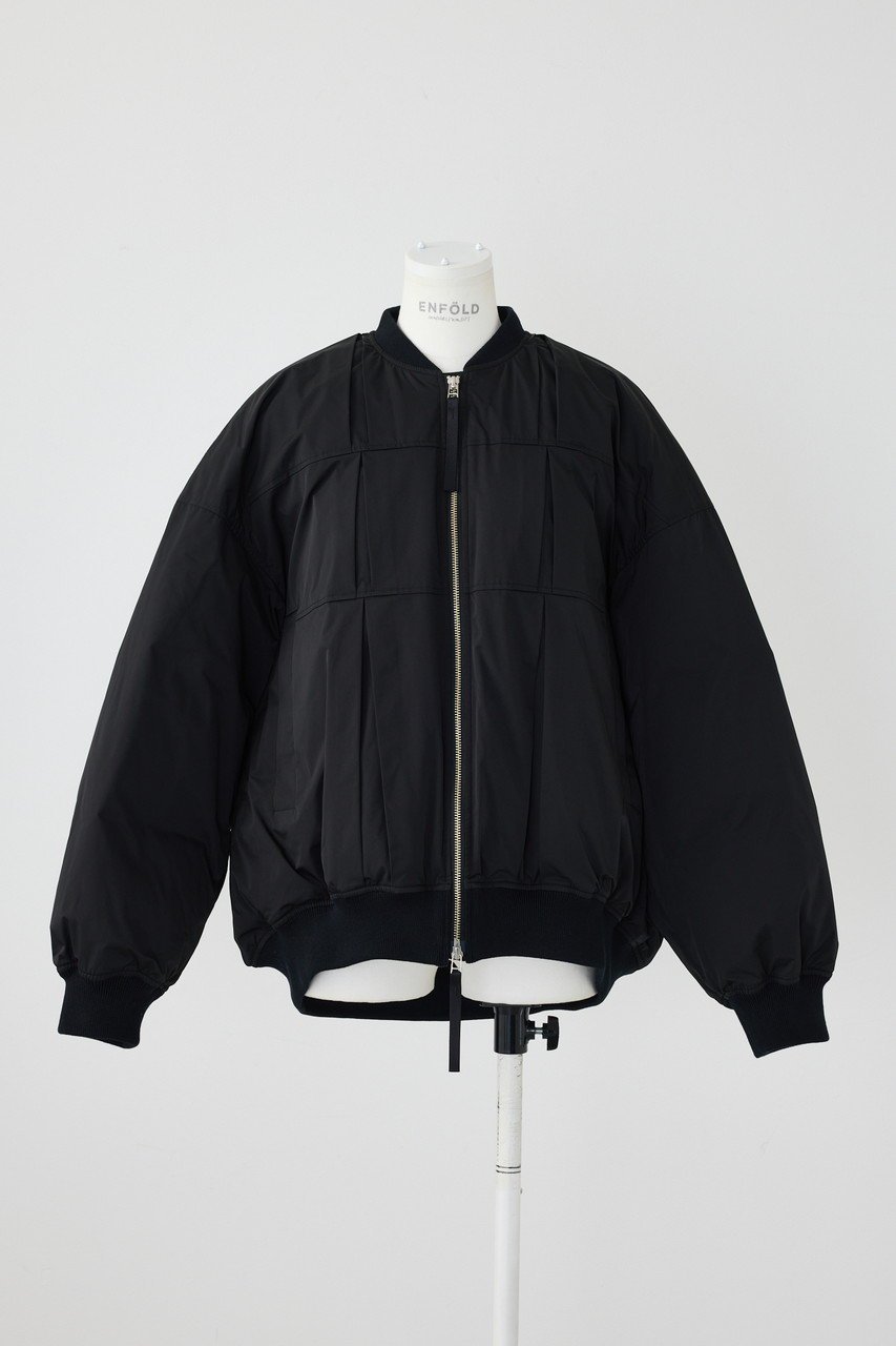 【エンフォルド/ENFOLD】のSOLOTEXツイル タックMA-1ブルゾン 人気、トレンドファッション・服の通販 founy(ファニー) 　ファッション　Fashion　レディースファッション　Fashion for Women　アウター　Coat / Outerwear Collection　レディースジャケット・軽アウター　Jackets　ブルゾンジャケット・スポーティアウター　Blouson Jackets　MA-1ジャケット　MA-1 Bomber Jackets / Flight Jackets　ジャケット　Jacket, Outerwear　タフタ　Taffeta, Structured Fabric　ダウン　Down, Puffer　ツイル　Twist, Twisted Detail　ブルゾン　Blouson, Bomber Jacket　ボックス　Boxy, Box Shape　今季　This Season, Current Season　 other-1|ID: prp329100004290075 ipo3291000000032932260