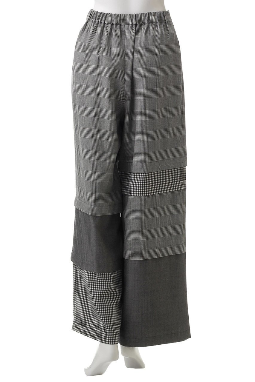 【エンフォルド/ENFOLD】のモノトーンチェック Mix ワイド PT/パンツ 人気、トレンドファッション・服の通販 founy(ファニー) 　ファッション　Fashion　レディースファッション　Fashion for Women　パンツ　Pants & Trousers　シンプル　Simple, Minimal　ストレート　Straight, Straight Cut　チェック　Check, Plaid, Tartan　ミックス　Mix, Mixed Style　モノトーン　Monotone, Black and White　ワイド　Wide, Wide Fit　other-4|ID: prp329100004290076 ipo3291000000035419502