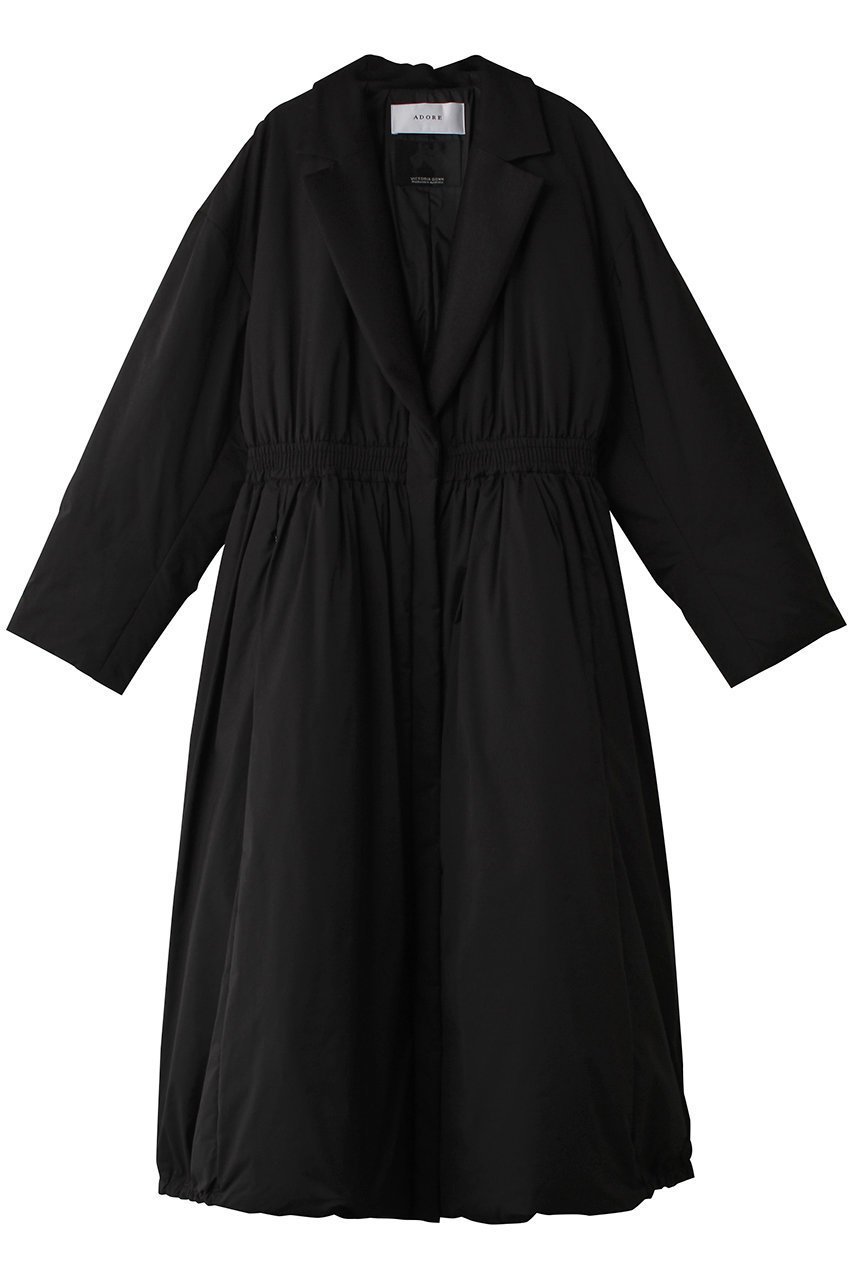【アドーア/ADORE】のパディッドダウンコート 人気、トレンドファッション・服の通販 founy(ファニー) 　ファッション　Fashion　レディースファッション　Fashion for Women　アウター　Coat / Outerwear Collection　コート・ロングコート・ピーコート　Long Coats, Peacoats & More　ダウンジャケット・軽量ダウン　Warm & Lightweight Down Jackets　シルク　Silk, 100% Silk　ストリング　String, Drawstring　ダウン　Down, Puffer　 other-1|ID: prp329100004290081 ipo3291000000032935920