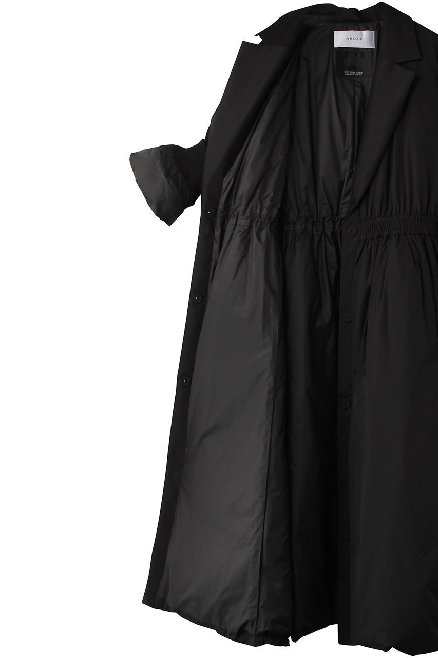 【アドーア/ADORE】のパディッドダウンコート 人気、トレンドファッション・服の通販 founy(ファニー) 　ファッション　Fashion　レディースファッション　Fashion for Women　アウター　Coat / Outerwear Collection　コート・ロングコート・ピーコート　Long Coats, Peacoats & More　ダウンジャケット・軽量ダウン　Warm & Lightweight Down Jackets　シルク　Silk, 100% Silk　ストリング　String, Drawstring　ダウン　Down, Puffer　other-6|ID: prp329100004290081 ipo3291000000035824744