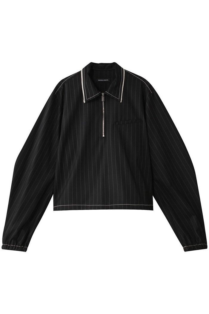 【メゾンスペシャル/MAISON SPECIAL】のHalf Zip Tops/ハーフジップトップス インテリア・キッズ・メンズ・レディースファッション・服の通販 founy(ファニー) https://founy.com/ ファッション Fashion レディースファッション Fashion for Women トップス・カットソー Cut & Sew Tops シャツ・ブラウス・オフィスカジュアル Elegant Blouses & Button-Ups アウトドア Outdoor Clothing シンプル Simple, Minimal スタイリッシュ Stylish, Fashionable ストライプ Stripe, Striped Pattern スポーティ Sporty, Casual Athletic スリーブ Sleeve, Long Sleeve / Short Sleeve セットアップ Set-Up, Coordinated Outfit ロング Long, Long-Length ワーク Workwear, Utility Style エレガント 上品 Elegant |ID: prp329100004290083 ipo3291000000035063596
