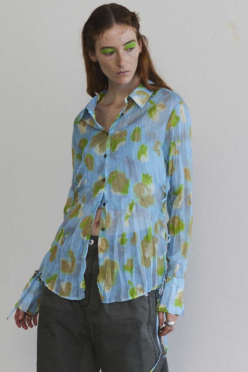 【メゾンスペシャル/MAISON SPECIAL】のFloral Pattern Pleated Shirt/フラワープリーツシャツ インテリア・キッズ・メンズ・レディースファッション・服の通販 founy(ファニー) 　ファッション　Fashion　レディースファッション　WOMEN　トップス・カットソー　Tops/Tshirt　シャツ/ブラウス　Shirts/Blouses　2025年　2025　A/W・秋冬　Aw・Autumn/Winter・Fw・Fall-Winter　S/S・春夏　Ss・Spring/Summer　インナー　Inner　シアー　Sheer　スリーブ　Sleeve　セットアップ　Set Up　フラワー　Flower　プリント　Print　プリーツ　Pleats　モチーフ　Motif　レース　Race　ロング　Long　夏　Summer　春　Spring　羽織　Haori　BLU(ブルー)|ID: prp329100004290087 ipo3291000000029770928