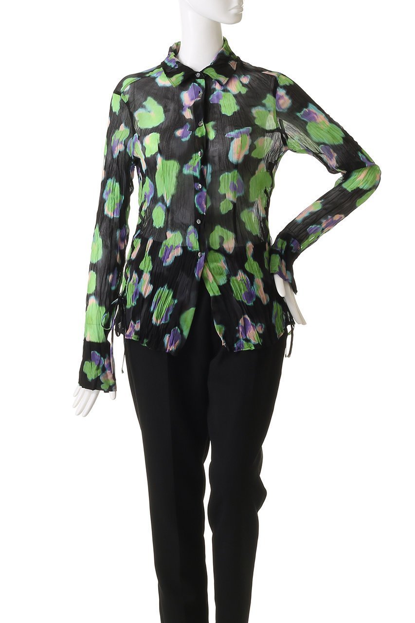 【メゾンスペシャル/MAISON SPECIAL】のFloral Pattern Pleated Shirt/フラワープリーツシャツ 人気、トレンドファッション・服の通販 founy(ファニー) 　ファッション　Fashion　レディースファッション　Fashion for Women　トップス・カットソー　Cut & Sew Tops　シャツ・ブラウス・オフィスカジュアル　Elegant Blouses & Button-Ups　インナー　Innerwear　シアー　Sheer, See-Through　スリーブ　Sleeve, Long Sleeve / Short Sleeve　セットアップ　Set-Up, Coordinated Outfit　フラワー　Flower, Floral　プリント　Print, Printed Pattern　プリーツ　Pleats, Pleated　モチーフ　Motif, Design Theme　レース　Lace, Lace Fabric　ロング　Long, Long-Length　夏　Summer　春　Spring　羽織　Haori, Light Jacket　other-2|ID: prp329100004290087 ipo3291000000035878854