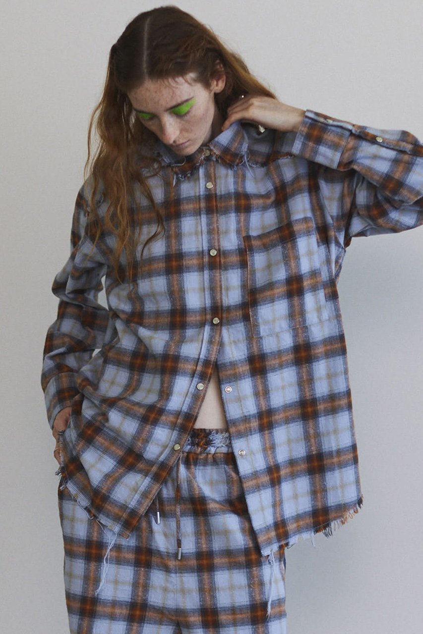 【メゾンスペシャル/MAISON SPECIAL】のCheckered Shirt/チェックシャツ インテリア・キッズ・メンズ・レディースファッション・服の通販 founy(ファニー) 　ファッション　Fashion　レディースファッション　WOMEN　トップス・カットソー　Tops/Tshirt　シャツ/ブラウス　Shirts/Blouses　ヴィンテージ　Vintage　春　Spring　シンプル　Simple　ストーン　Stone　スリーブ　Sleeve　セットアップ　Set Up　チェック　Check　ドット　Dot　ブリーチ　Bleach　ルーズ　Loose　ロング　Long　A/W・秋冬　Aw・Autumn/Winter・Fw・Fall-Winter　S/S・春夏　Ss・Spring/Summer　夏　Summer　2025年　2025　BLU(ブルー)|ID: prp329100004290088 ipo3291000000029770931