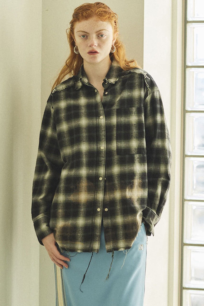 【メゾンスペシャル/MAISON SPECIAL】のBleach Processing Plaid Pattern Shirt/ブリーチチェックシャツ 人気、トレンドファッション・服の通販 founy(ファニー) 　ファッション　Fashion　レディースファッション　WOMEN　トップス・カットソー　Tops/Tshirt　シャツ/ブラウス　Shirts/Blouses　ヴィンテージ　Vintage　春　Spring　シンプル　Simple　ストーン　Stone　スリーブ　Sleeve　セットアップ　Set Up　チェック　Check　ドット　Dot　ブリーチ　Bleach　ルーズ　Loose　ロング　Long　A/W・秋冬　Aw・Autumn/Winter・Fw・Fall-Winter　S/S・春夏　Ss・Spring/Summer　夏　Summer　2025年　2025　 other-1|ID: prp329100004290089 ipo3291000000029770932