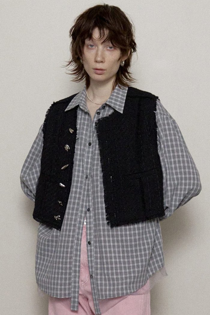 【メゾンスペシャル/MAISON SPECIAL】のTweed Fringe Vest/ツイードフリンジベスト インテリア・キッズ・メンズ・レディースファッション・服の通販 founy(ファニー) https://founy.com/ ファッション Fashion レディースファッション WOMEN アウター Coat Outerwear ジャケット Jackets 春 Spring ショート Short シンプル Simple ジャケット Jacket ツイード Tweed フリンジ Fringe フロント Front ベスト Vest A/W・秋冬 Aw・Autumn/Winter・Fw・Fall-Winter S/S・春夏 Ss・Spring/Summer 夏 Summer 2025年 2025 |ID: prp329100004290092 ipo3291000000029770942