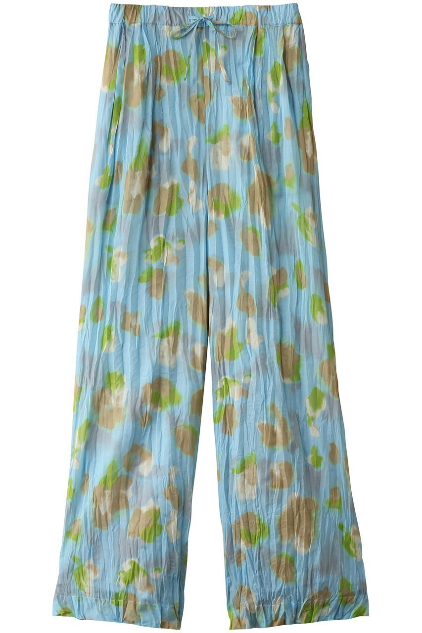 【メゾンスペシャル/MAISON SPECIAL】のFloral Pattern Pleated Easy Pants/フラワープリーツイージーパンツ インテリア・キッズ・メンズ・レディースファッション・服の通販 founy(ファニー) 　ファッション　Fashion　レディースファッション　Fashion for Women　パンツ　Pants & Trousers　インナー　Innerwear　春　Spring　シアー　Sheer, See-Through　セットアップ　Set-Up, Coordinated Outfit　プリント　Print, Printed Pattern　プリーツ　Pleats, Pleated　モチーフ　Motif, Design Theme　ワイド　Wide, Wide Fit　夏　Summer　BLU(ブルー)|ID: prp329100004290093 ipo3291000000032933351