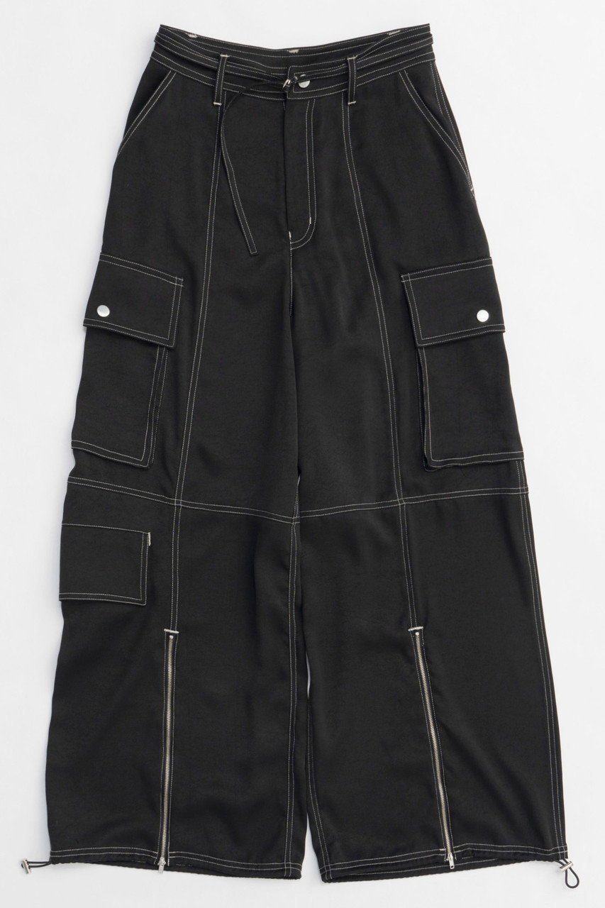 【メゾンスペシャル/MAISON SPECIAL】のZip Design Satin Cargo Pants/ジップサテンカーゴパンツ 人気、トレンドファッション・服の通販 founy(ファニー) 　ファッション　Fashion　レディースファッション　WOMEN　パンツ　Pants　春　Spring　カーゴパンツ　Cargo Pants　サテン　Satin　ジップ　Zip　スリット　Slit　ドレープ　Drape　フロント　Front　A/W・秋冬　Aw・Autumn/Winter・Fw・Fall-Winter　S/S・春夏　Ss・Spring/Summer　夏　Summer　エレガント 上品　Elegant　2025年　2025　 other-1|ID: prp329100004290094 ipo3291000000029770949