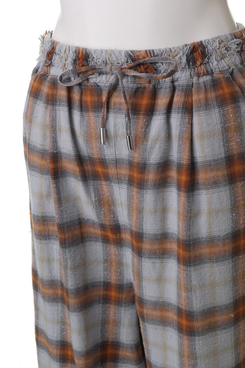 【メゾンスペシャル/MAISON SPECIAL】のPlaid Pattern Easy Pants/チェックイージーパンツ 人気、トレンドファッション・服の通販 founy(ファニー) 　ファッション　Fashion　レディースファッション　Fashion for Women　パンツ　Pants & Trousers　シンプル　Simple, Minimal　セットアップ　Set-Up, Coordinated Outfit　チェック　Check, Plaid, Tartan　パイピング　Piping, Trim Design　フリンジ　Fringe, Tassel　ブリーチ　Bleach, Washed Finish　ルーズ　Loose, Oversized　other-5|ID: prp329100004290095 ipo3291000000035419295