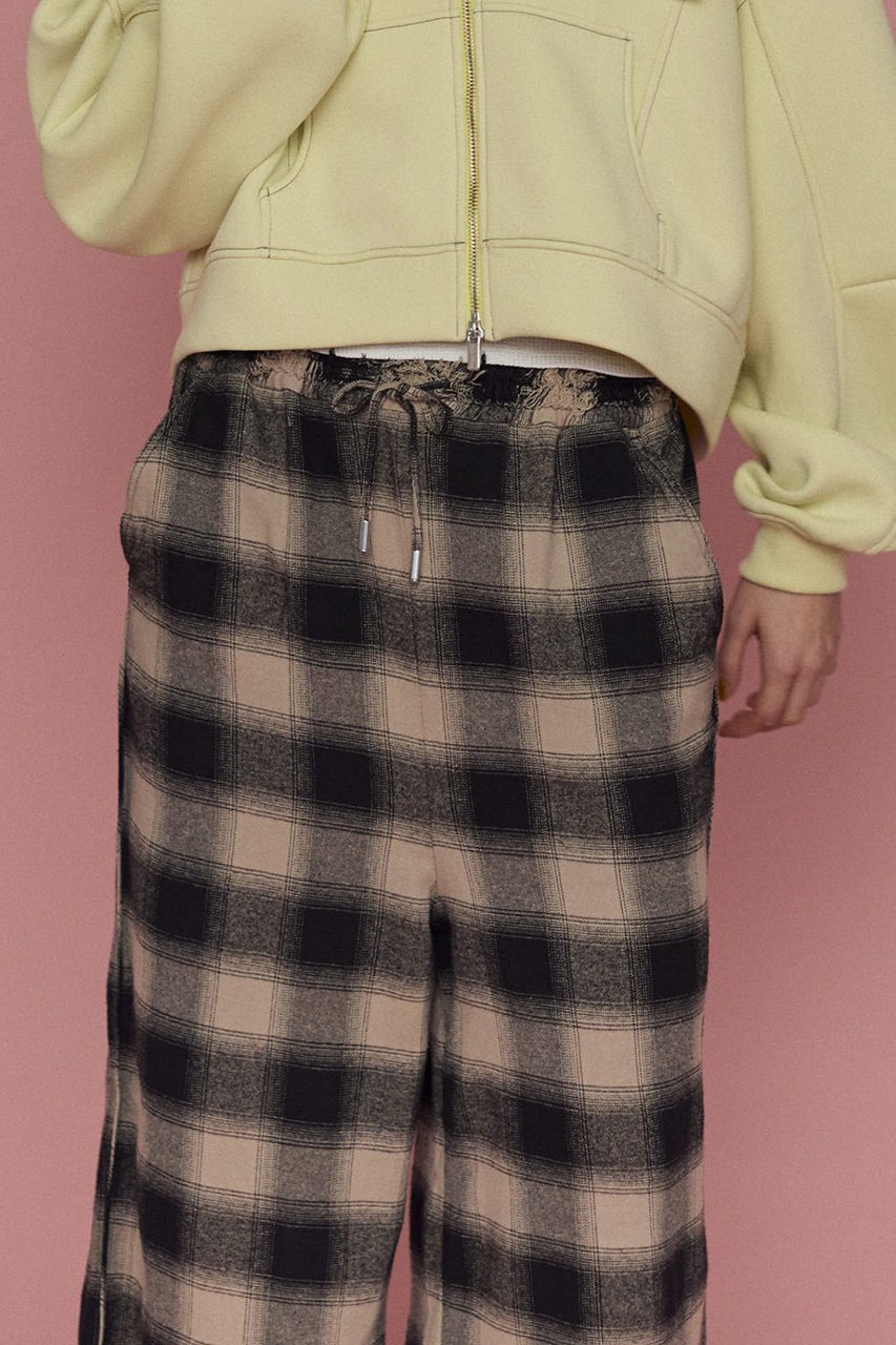 【メゾンスペシャル/MAISON SPECIAL】のPlaid Pattern Easy Pants/チェックイージーパンツ 人気、トレンドファッション・服の通販 founy(ファニー) 　ファッション　Fashion　レディースファッション　Fashion for Women　パンツ　Pants & Trousers　シンプル　Simple, Minimal　セットアップ　Set-Up, Coordinated Outfit　チェック　Check, Plaid, Tartan　パイピング　Piping, Trim Design　フリンジ　Fringe, Tassel　ブリーチ　Bleach, Washed Finish　ルーズ　Loose, Oversized　other-7|ID: prp329100004290095 ipo3291000000035419297
