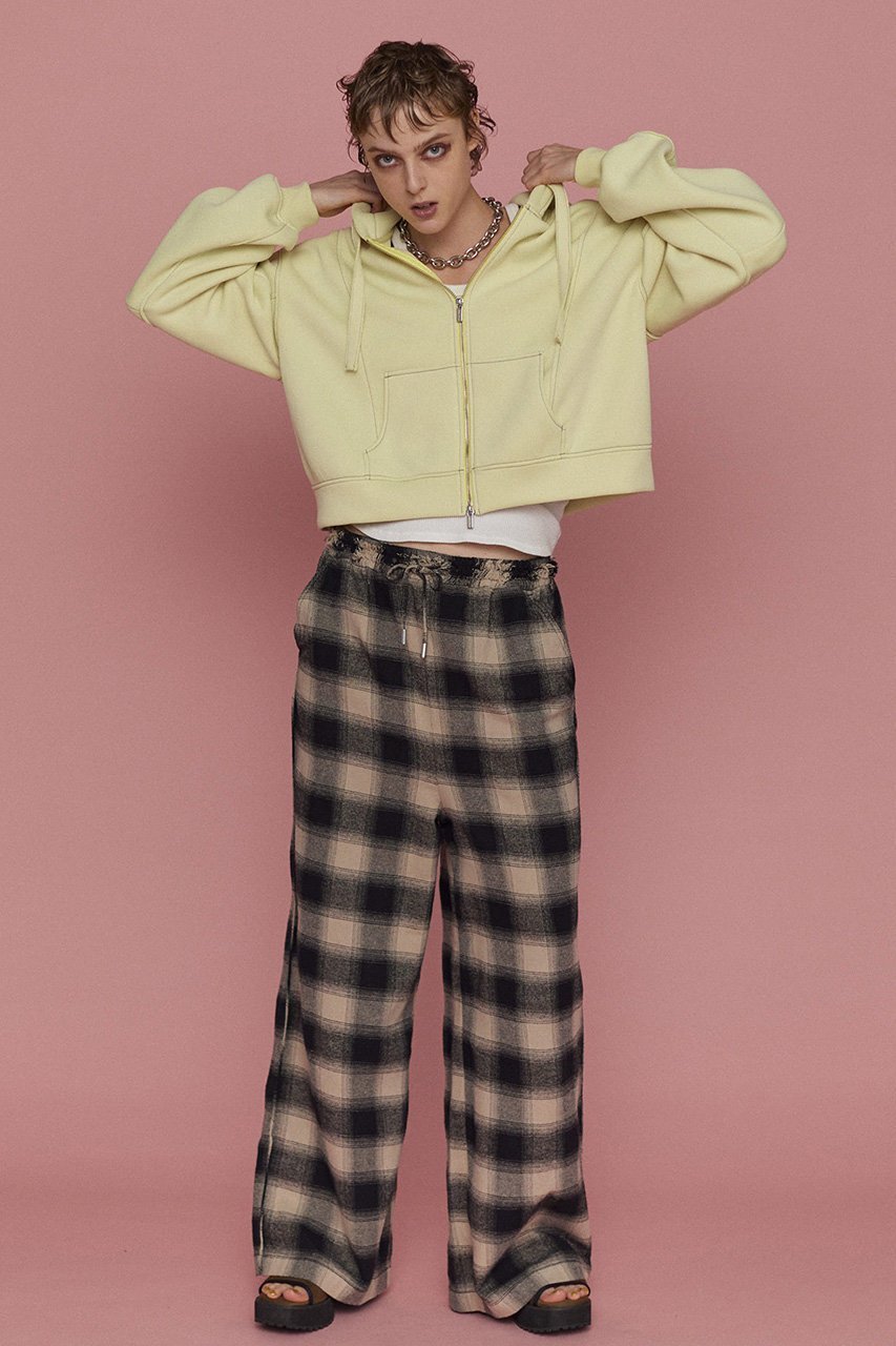 【メゾンスペシャル/MAISON SPECIAL】のPlaid Pattern Easy Pants/チェックイージーパンツ 人気、トレンドファッション・服の通販 founy(ファニー) 　ファッション　Fashion　レディースファッション　Fashion for Women　パンツ　Pants & Trousers　シンプル　Simple, Minimal　セットアップ　Set-Up, Coordinated Outfit　チェック　Check, Plaid, Tartan　パイピング　Piping, Trim Design　フリンジ　Fringe, Tassel　ブリーチ　Bleach, Washed Finish　ルーズ　Loose, Oversized　other-6|ID: prp329100004290095 ipo3291000000035769775