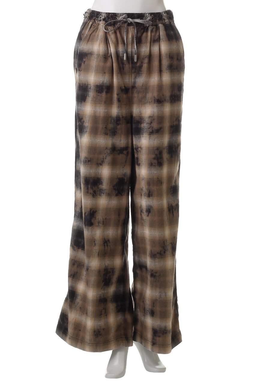 【メゾンスペシャル/MAISON SPECIAL】のBleach Plaid Pattern Easy Pants/ブリーチチェックイージーパンツ 人気、トレンドファッション・服の通販 founy(ファニー) 　ファッション　Fashion　レディースファッション　Fashion for Women　パンツ　Pants & Trousers　シンプル　Simple, Minimal　セットアップ　Set-Up, Coordinated Outfit　チェック　Check, Plaid, Tartan　パイピング　Piping, Trim Design　フリンジ　Fringe, Tassel　ブリーチ　Bleach, Washed Finish　ルーズ　Loose, Oversized　other-2|ID: prp329100004290096 ipo3291000000032929129
