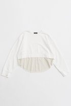 【メゾンスペシャル/MAISON SPECIAL】のShirt Layered Crush Processing Sweatshirt/シャツレイヤードクラッシュスウェット O.WHT(オフホワイト)|ID: prp329100004290101 ipo3291000000035061275