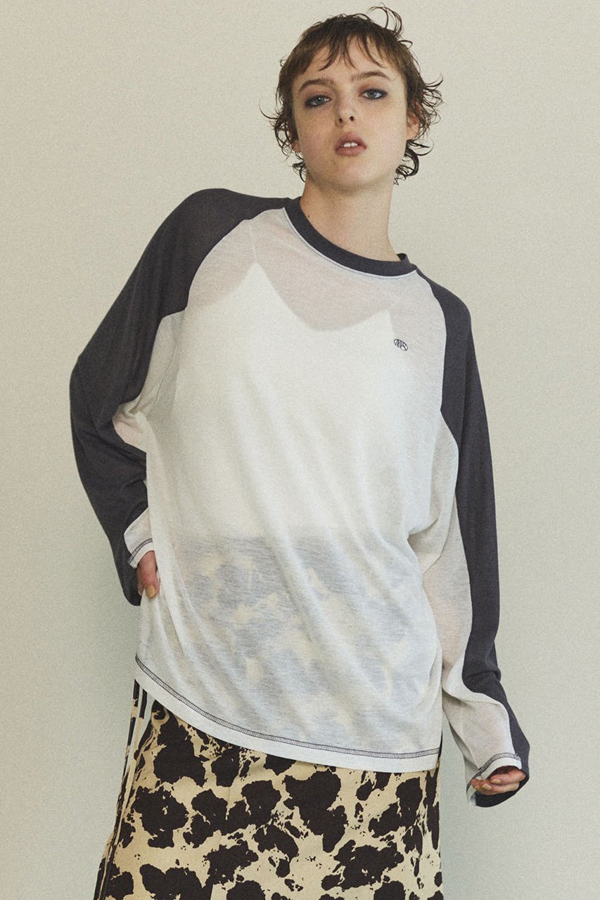 【メゾンスペシャル/MAISON SPECIAL】のSee-through Raglan/シースルーラグラン 人気、トレンドファッション・服の通販 founy(ファニー) 　ファッション　Fashion　レディースファッション　Fashion for Women　トップス・カットソー　Cut & Sew Tops　シャツ・ブラウス・オフィスカジュアル　Elegant Blouses & Button-Ups　ロングTシャツ・Tシャツ　Longline T-Shirts & Tees　カットソー・ベーシックTシャツ　Cut-and-Sewn Tops / Stretch Tees & Basics　おすすめ　Recommended / Our Picks　インナー　Innerwear　シアー　Sheer, See-Through　シルク　Silk, 100% Silk　スリーブ　Sleeve, Long Sleeve / Short Sleeve　ビッグ　Big, Oversized　ロング　Long, Long-Length　other-4|ID: prp329100004290104 ipo3291000000032880071