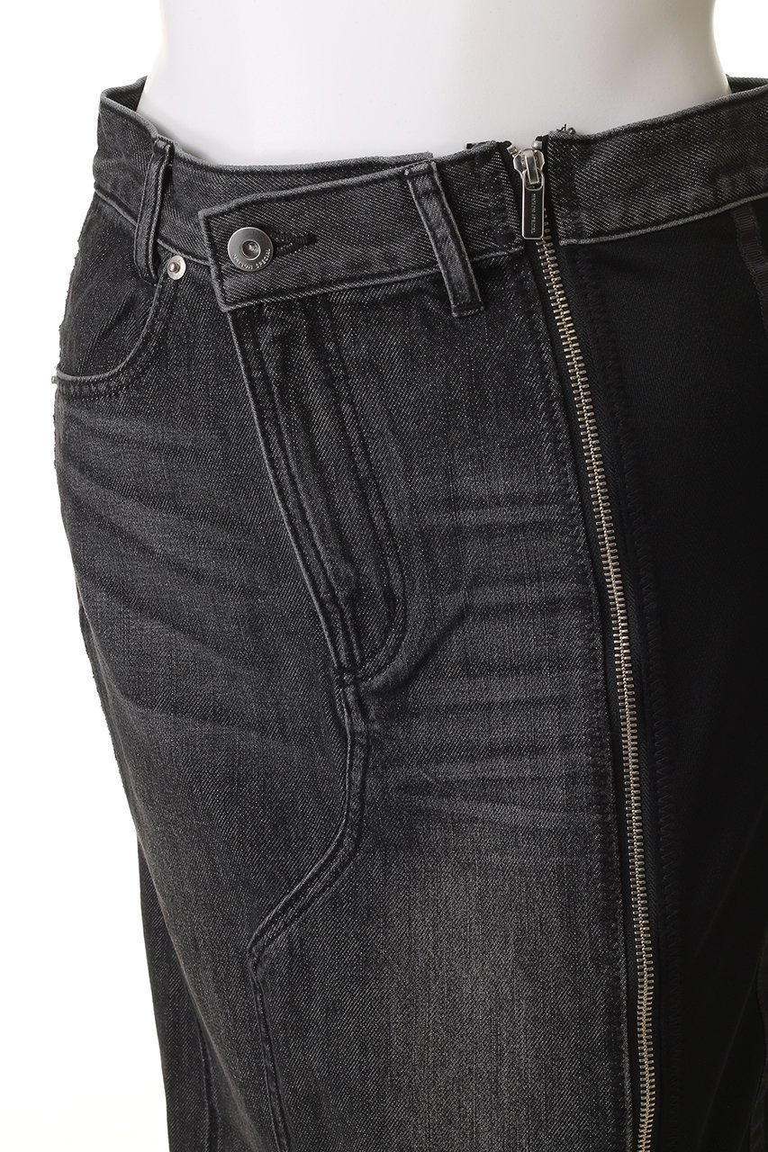 【メゾンスペシャル/MAISON SPECIAL】のZip Design Denim Combination Skirt/ジップデニムコンビスカート 人気、トレンドファッション・服の通販 founy(ファニー) 　ファッション　Fashion　レディースファッション　Fashion for Women　スカート　Skirts　ロングスカート　Long Skirts / Maxi & Midi Skirts　カットソー　Cut and Sewn Top　コンビ　Combo, Combination Style　ジップ　Zip, Zipper　スポーティ　Sporty, Casual Athletic　スリット　Slit, Slit Detail　デニム　Denim, Jeans Material　フロント　Front, Front Design　マキシ　Maxi, Full Length　リメイク　Remake, Reconstructed　ロング　Long, Long-Length　other-5|ID: prp329100004290106 ipo3291000000035056636