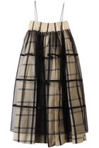 【メゾンスペシャル/MAISON SPECIAL】の2way Tulle Layered Plaid Pattern Volume Silhouette Skirt/2WAYチュールレイヤードチェックボリュームスカート WHT(ホワイト)|ID: prp329100004290107 ipo3291000000032825914